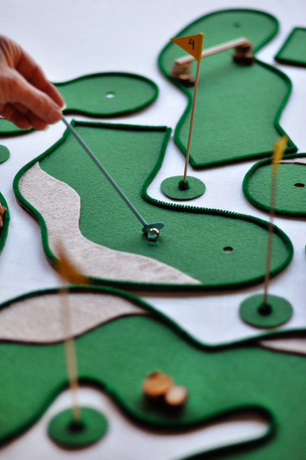 DIY: campo de minigolf de mesa