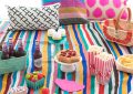 Colorida fiesta de picnic en casa